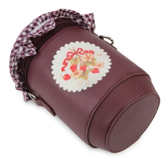 NEW Strawberry 🍓 Jelly/ Jam Jar Crossbody Bag - Picture 3 of 5